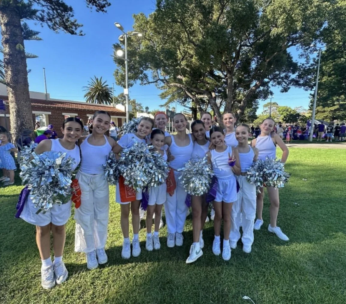 Junior crew group, pompoms, outdoor matchday activation